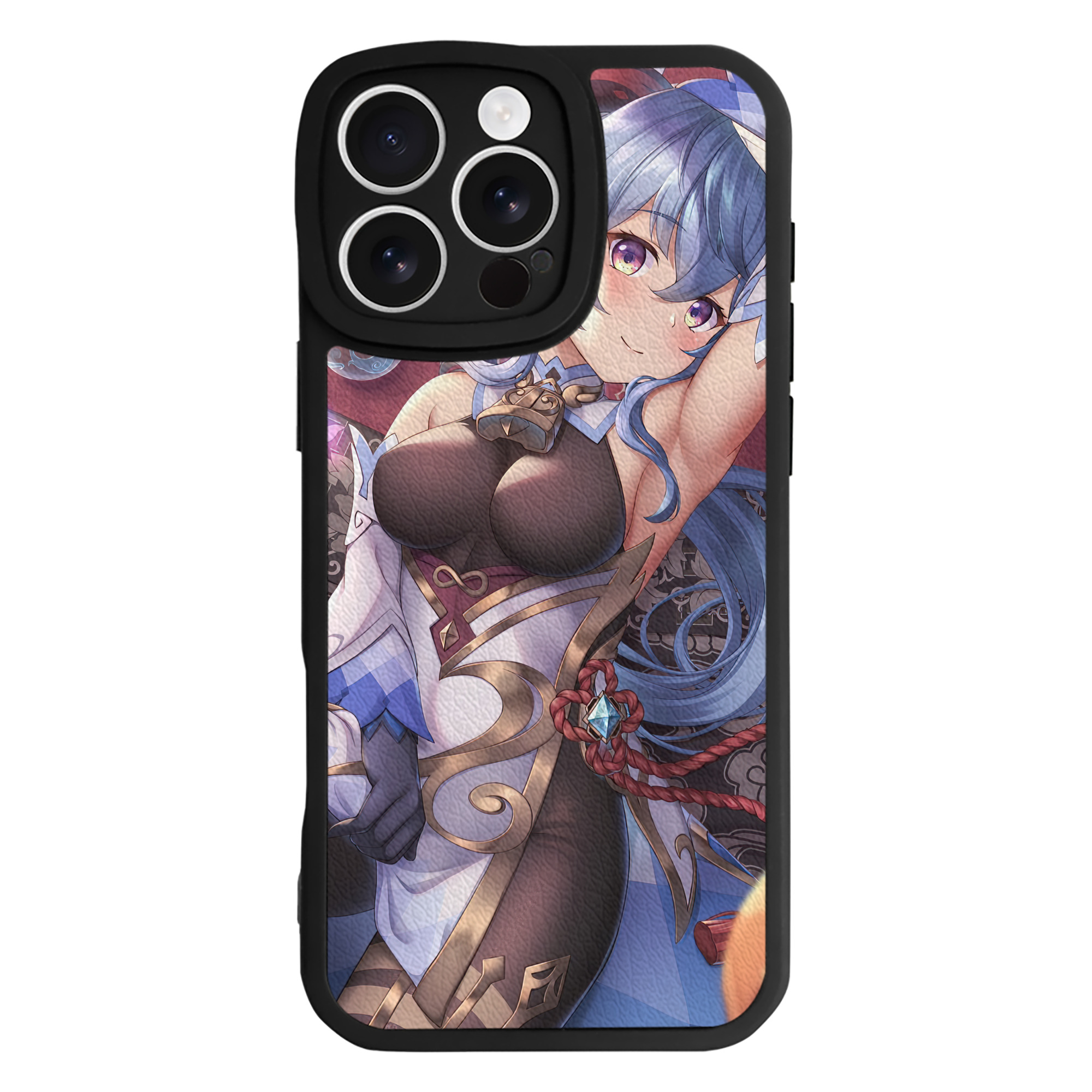 げんし神 genshin 【iPhone 16シリーズ対応】シリコンスマホケース（レザー調） 材質：シリコン